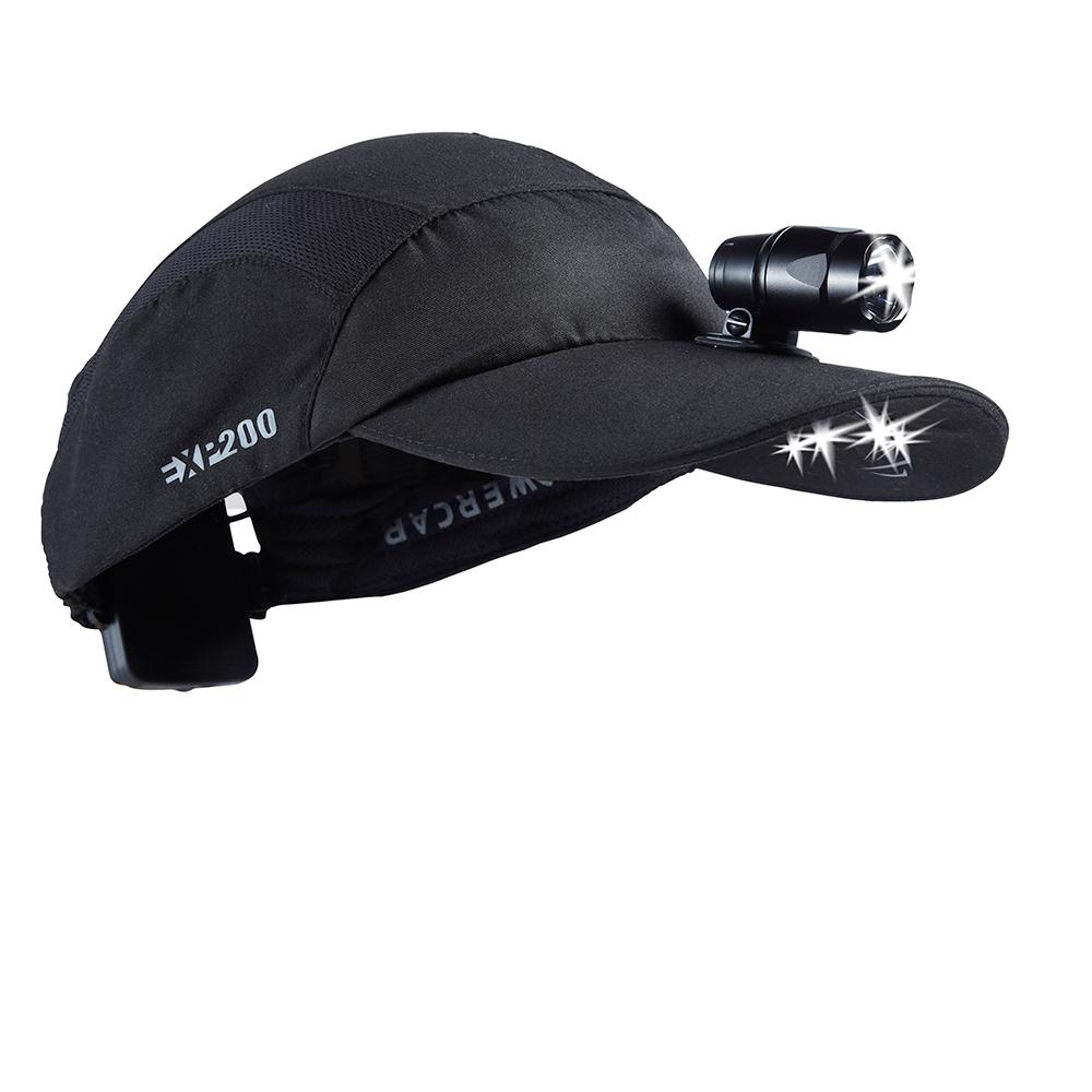 1x LED Beanie USB Rechargeable Twin Torch Lighting Cap Head Light Hat Bike Black