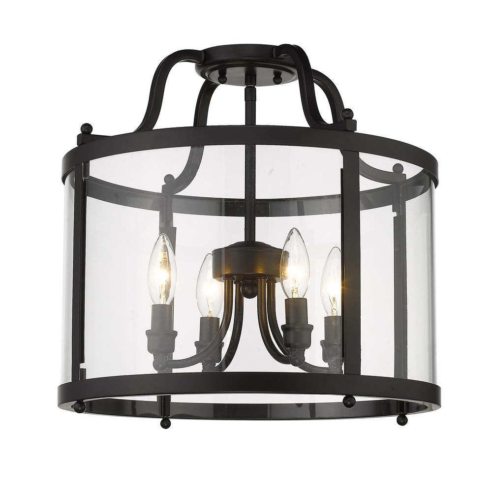 Golden Lighting Payton 16 In 4 Light Matte Black Semi Flush Mount 1157 Sf Blk The Home Depot - Semi Flush Chandelier Black Golden Lighting Payton 16 In 4 Light Matte Black Semi Flush Mount 1157 Sf Blk The Home Depot - Semi Flush Chandelier Black