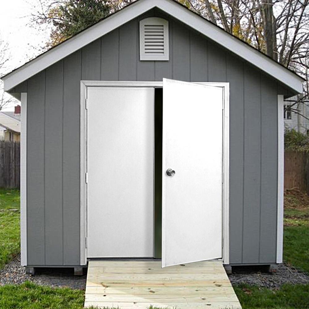 Steves Sons 60 In X 80 In Garden Shed White Primed Left Hand Outswing Fiberglass Prehung Front Door