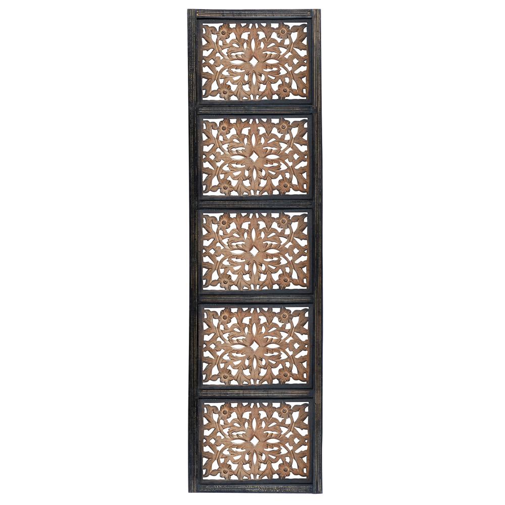 Litton Lane Intricate Filigree Patterns Wooden Wall Art 32661 The Home Depot