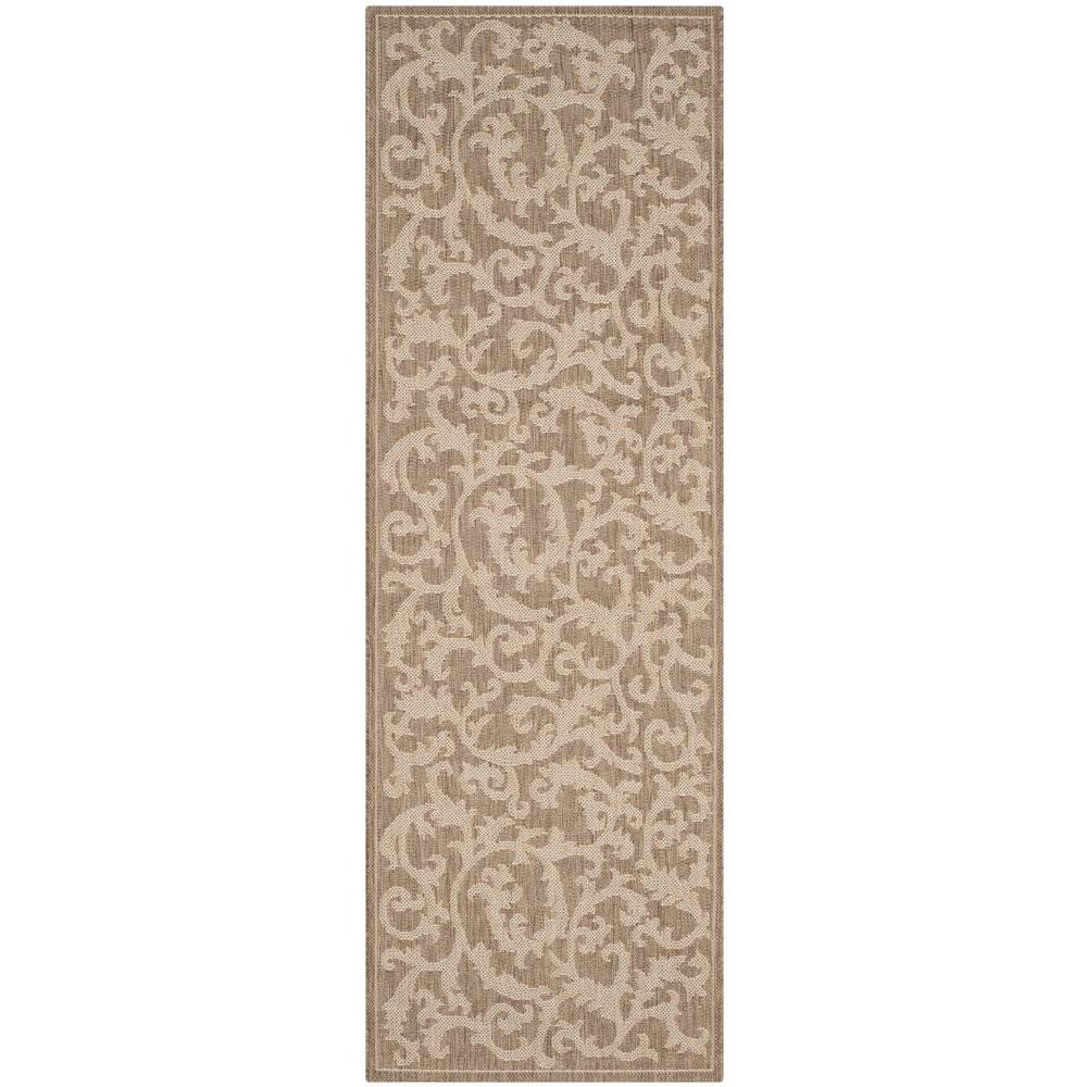 Safavieh Courtyard Brown/Natural 2 ft. x 8 ft. Indoor/Outdoor Runner