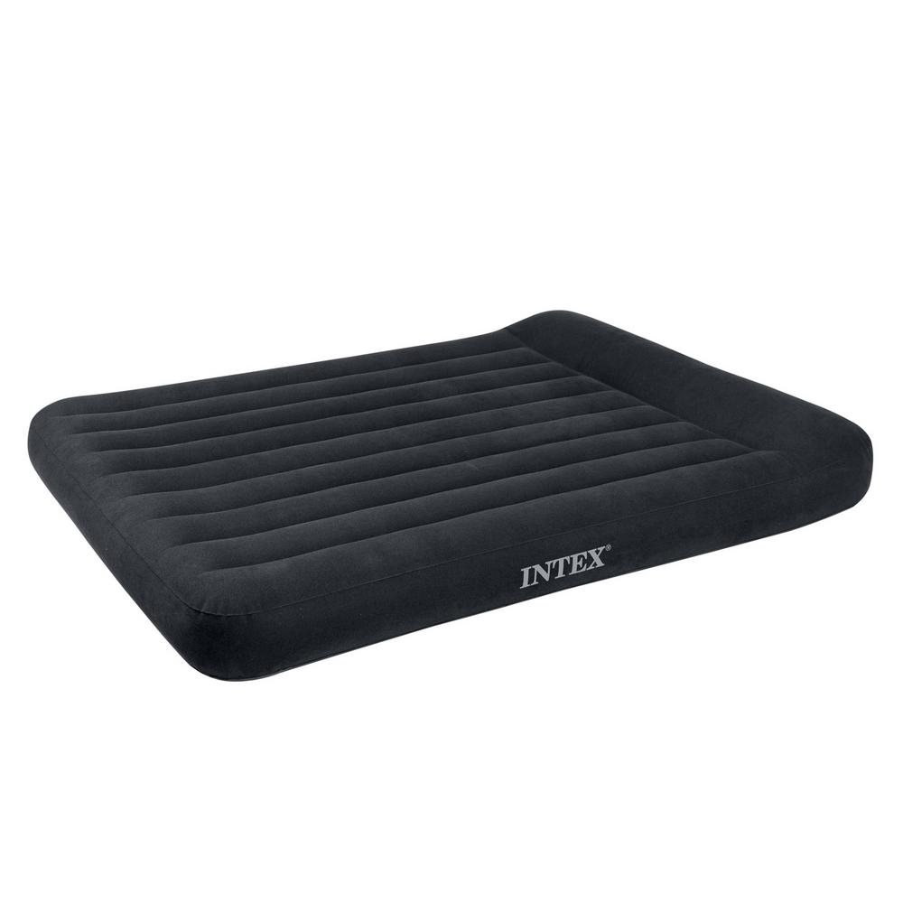 Intex Queen Classic Pillow Rest Airbed Air Mattress With Built In