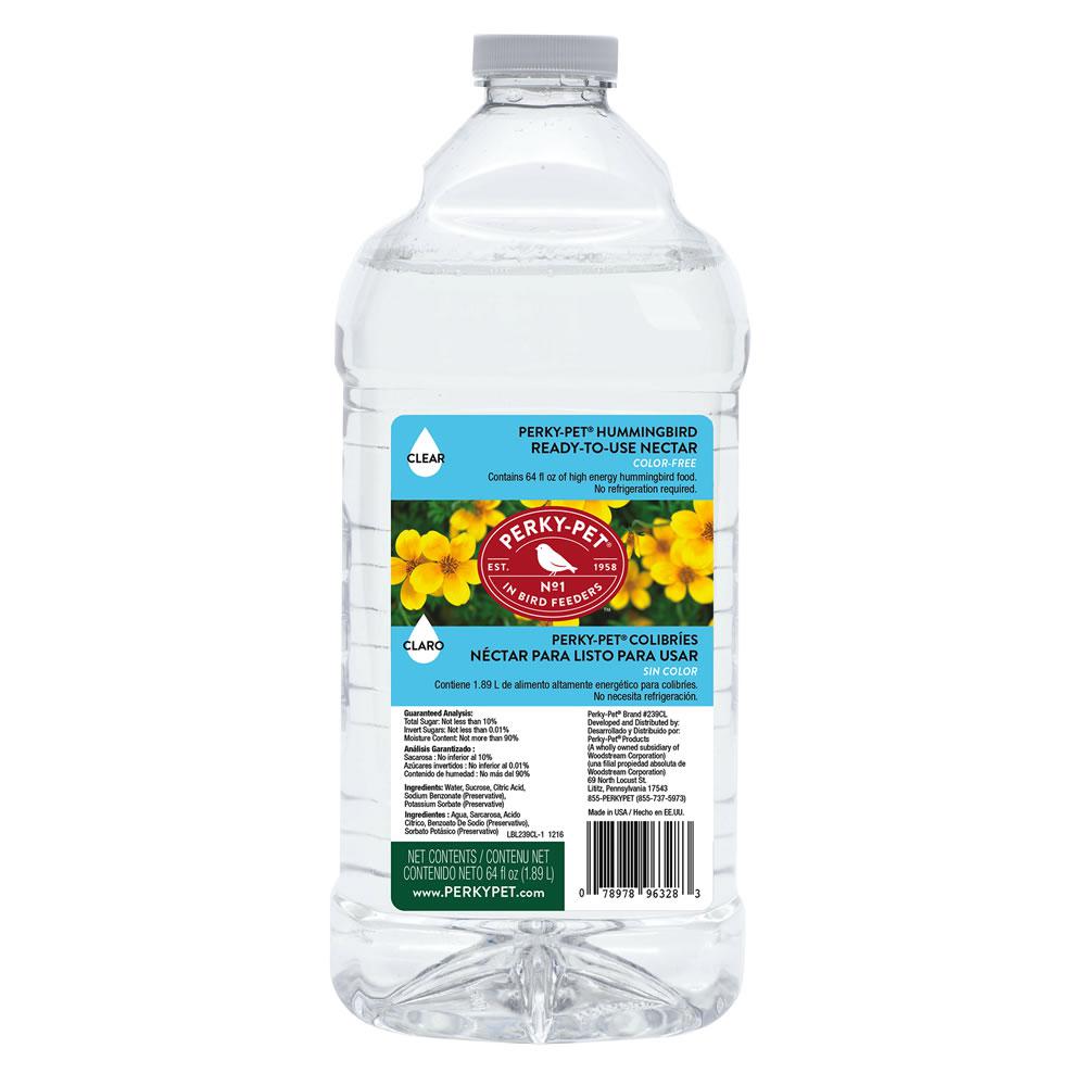 Perky Pet 64 Oz Clear Ready To Use Hummingbird Nectar 239cl The