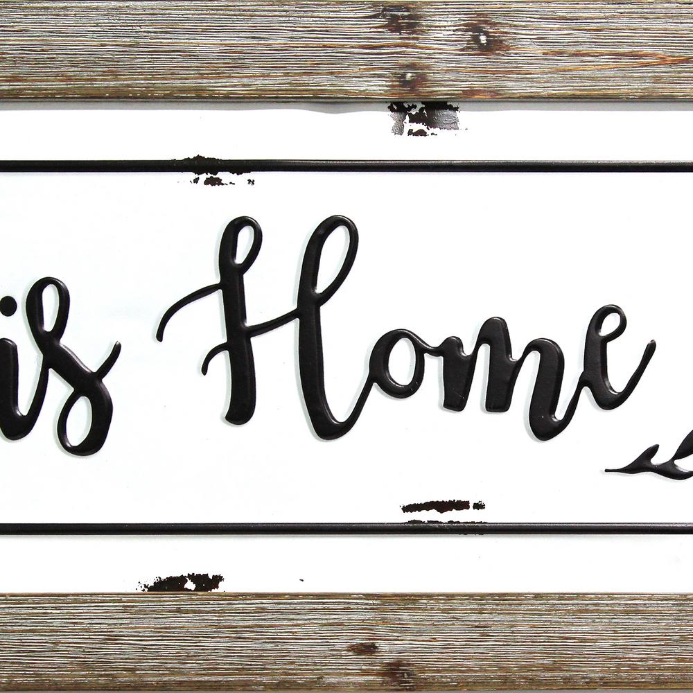 Stratton Home Decor Bless This Home Framed Enamel Sign Wall Decor