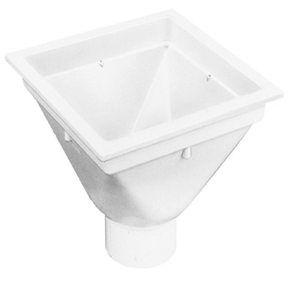 Zurn 14 In X 14 In Pvc Floor Sink With 4 In Pvc Hub Connection
