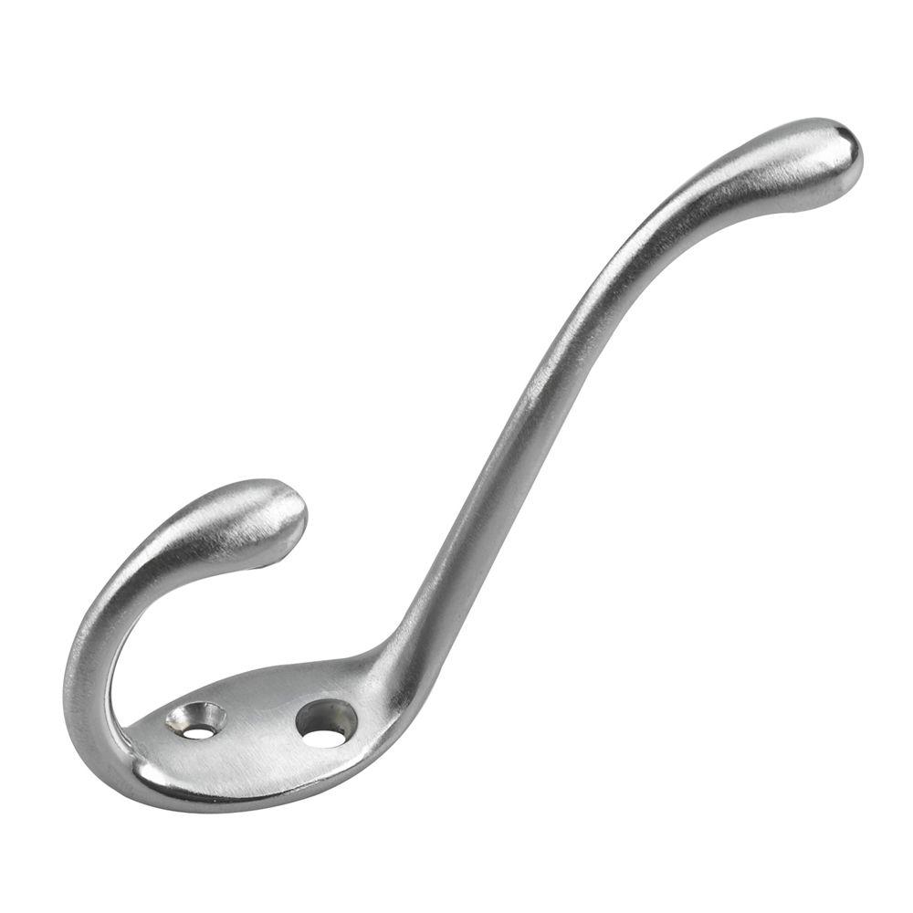 Richelieu Hardware 51/2 in. Brushed Chrome Heavy Duty Coat Hook237BCV The Home Depot
