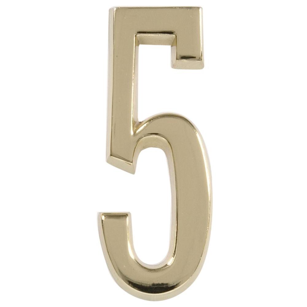 The Hillman Group 4 in. Distinctions Brass Plated Number 7-843277 - The ...