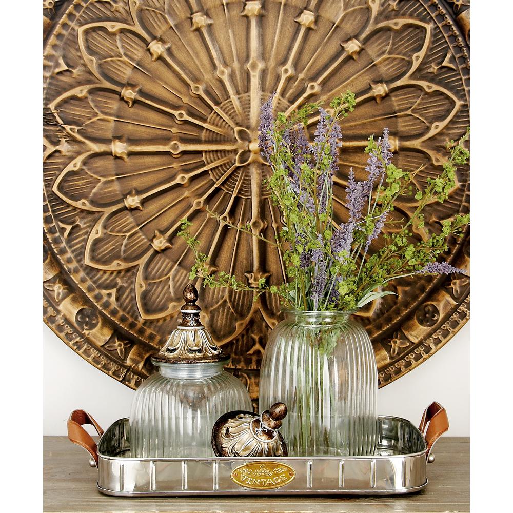 23 In W X 2 H Rectangular Metallic Stainless Steel Decorative H Rectangular Metallic Stainless Steel Decorative Pan Tray