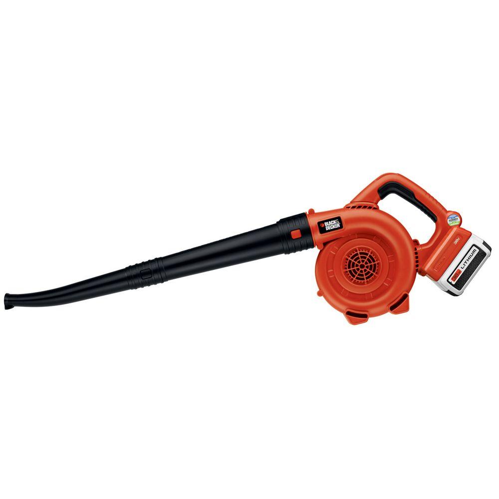 Black & Decker 120 MPH 90 CFM 40-Volt MAX Lithium-Ion Cordless Handheld Leaf... by BLACK+DECKER