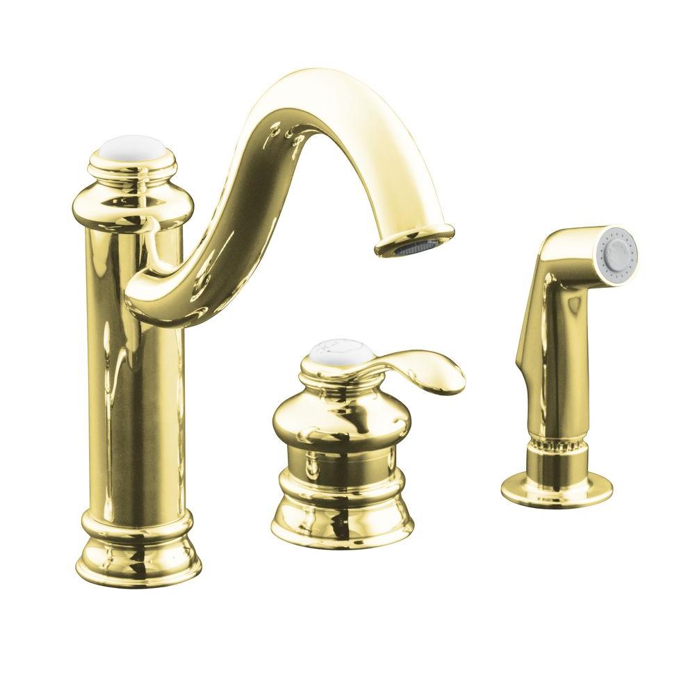 Vibrant Polished Brass Kohler Standard Spout Faucets K 12185 Pb 64 1000 