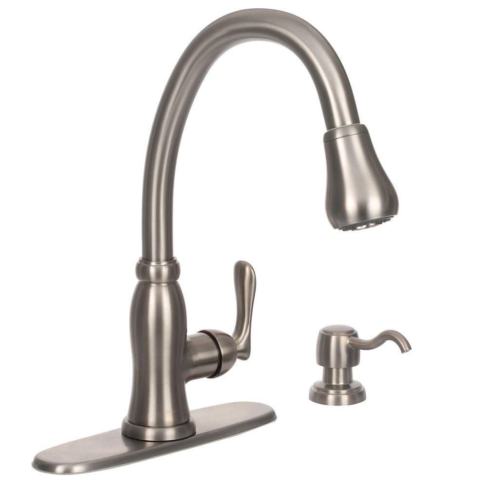 Glacier Bay Pavilion Single-Handle Pull-Down Sprayer Kitchen Faucet