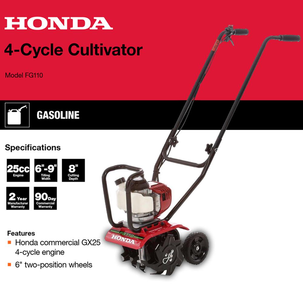9 in. 25 cc 4-Cycle Middle Tine Forward-Rotating Gas Mini Tiller-Cultivator