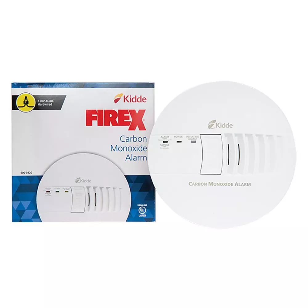 Kidde Firex Hardwired Carbon Monoxide Detector with 9Volt Battery