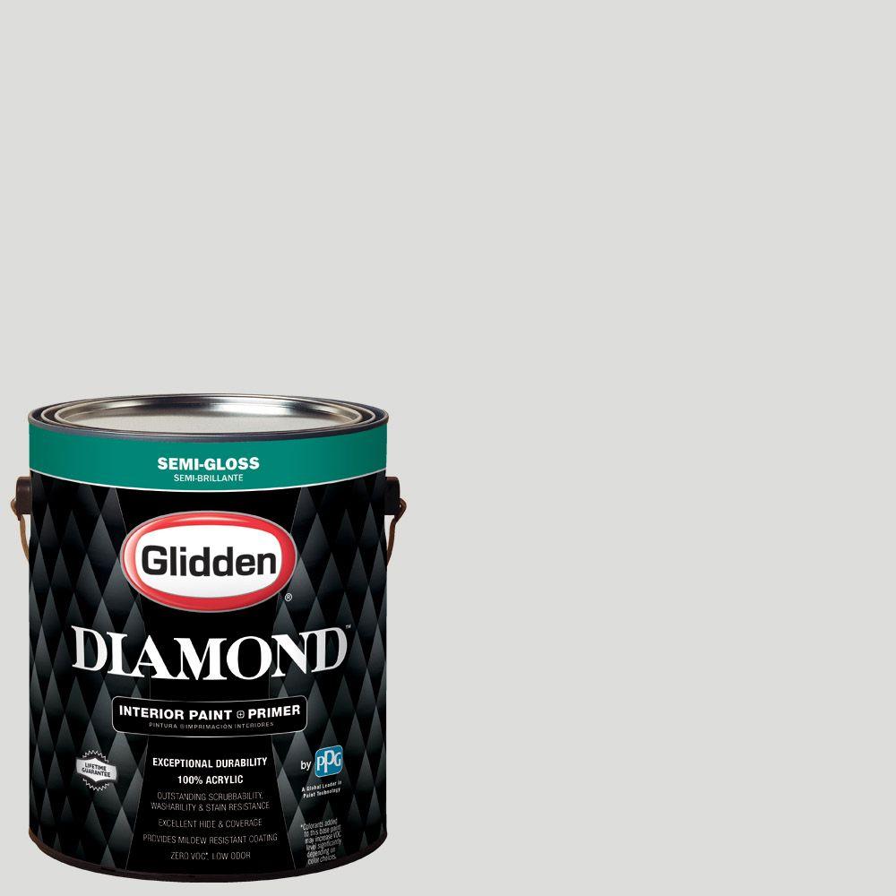 Glidden Diamond 1 gal. #HDGCN55 Silver Screen Semi-Gloss Interior Paint