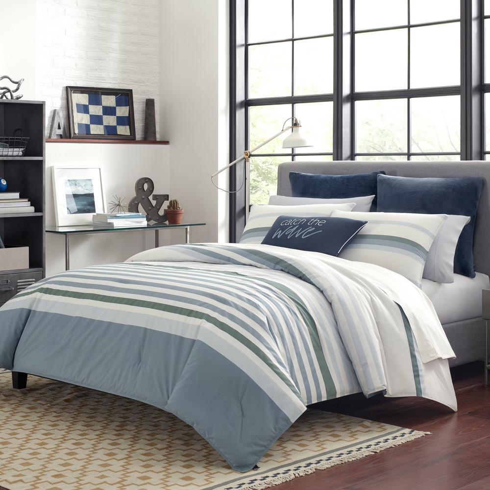 Nautica Lansier 2 Piece Grey Twin Comforter Set Ushsa51111827