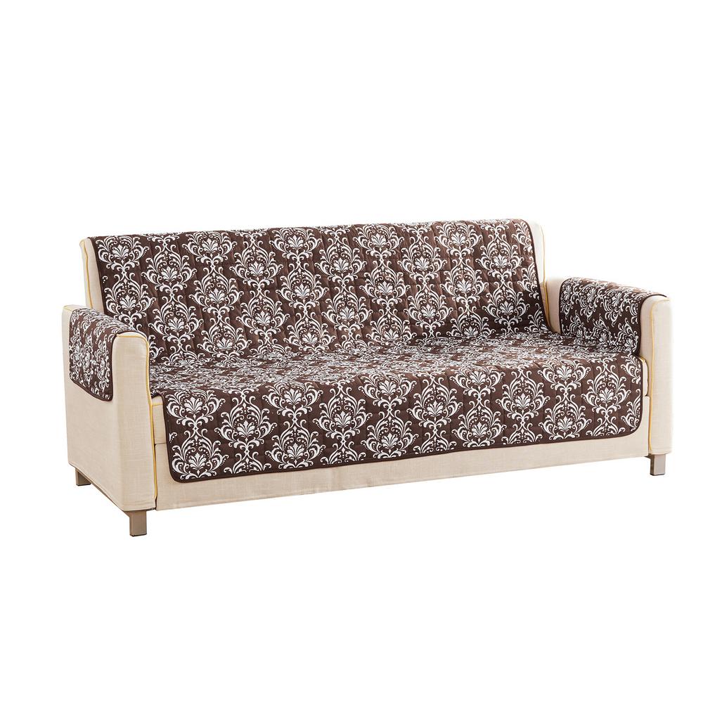 Quickfit Aime Water Resistant Brown Fit Polyester Sofa Slip Quickfit Aime Water Resistant Brown Fit Polyester Sofa Slip Cover
