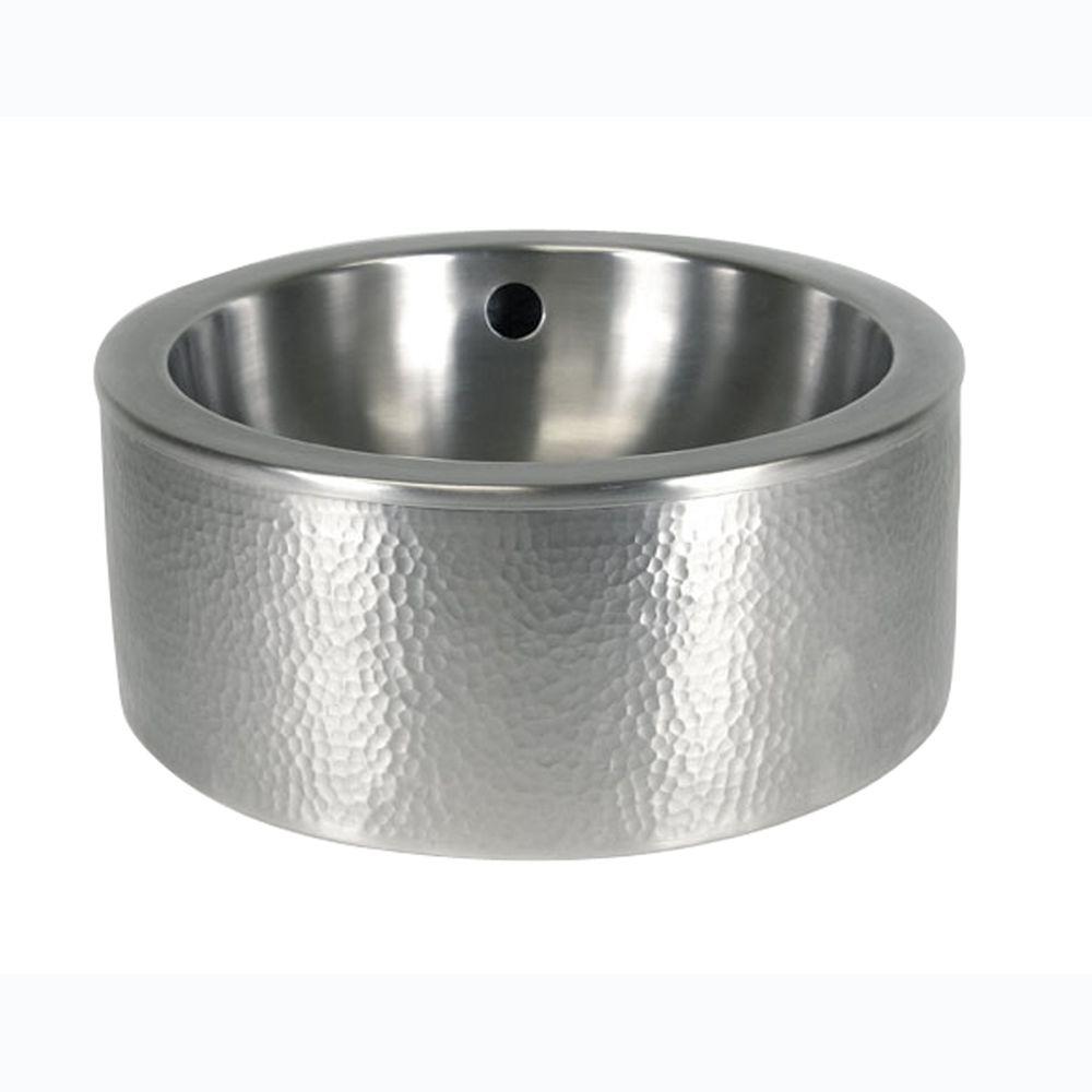 Barclay Products Vessel Sink In Hammered Pewter 6851 Pe The Home Depot Barclay Products Vessel Sink In Hammered Pewter