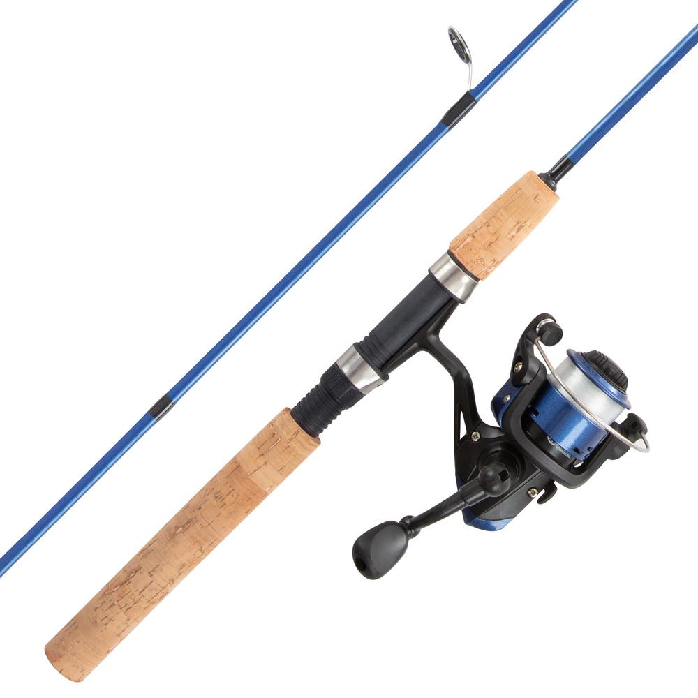 Blue 5 ft. 2 in. Fiberglass Fishing Rod and Reel Starter Set 2000 ...