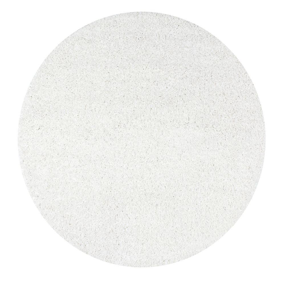 nuLOOM Shag White 8 ft. x 8 ft. Round Area RugSHG1808R The Home Depot