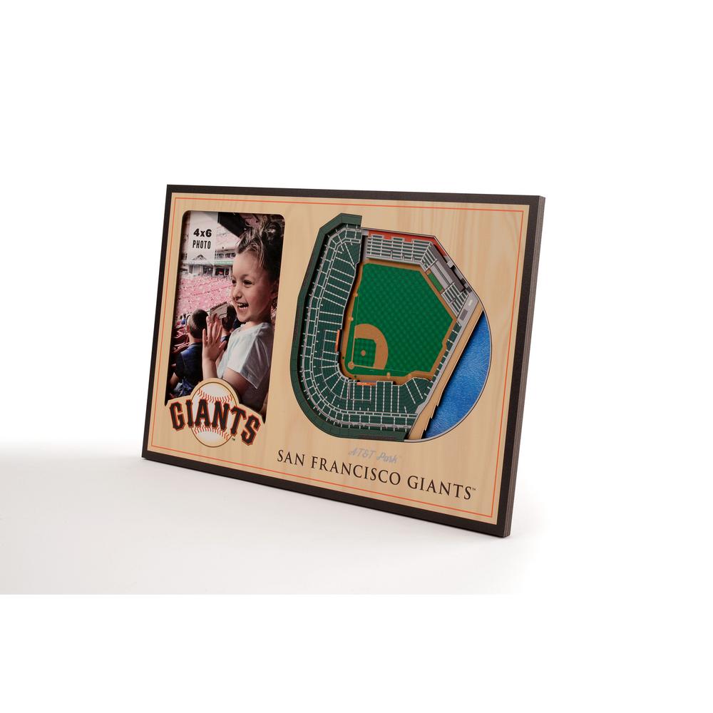 Mlb San Francisco Giants Team Colored 3d Stadiumview With 4 In X 6 Picture Frame
