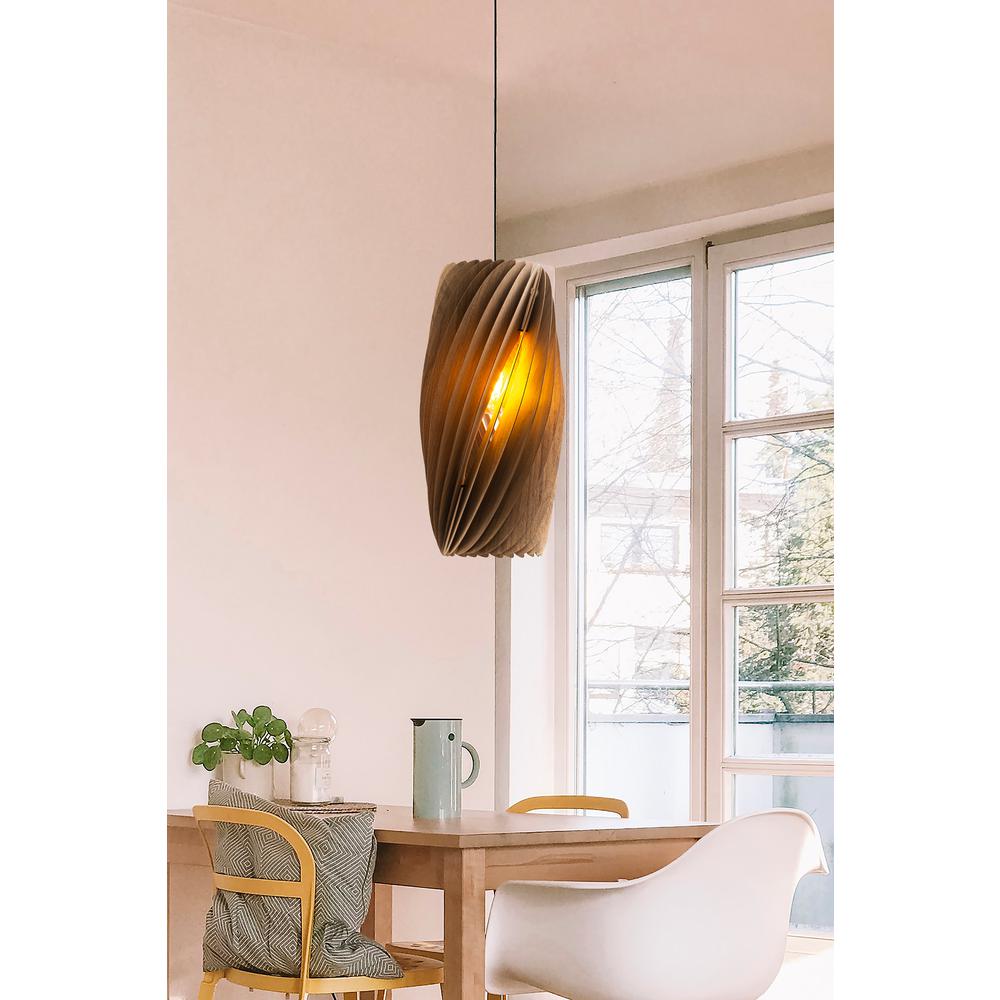 Walnut Wood Ceiling Pendant Table Lamp, Pendant Table Lamp