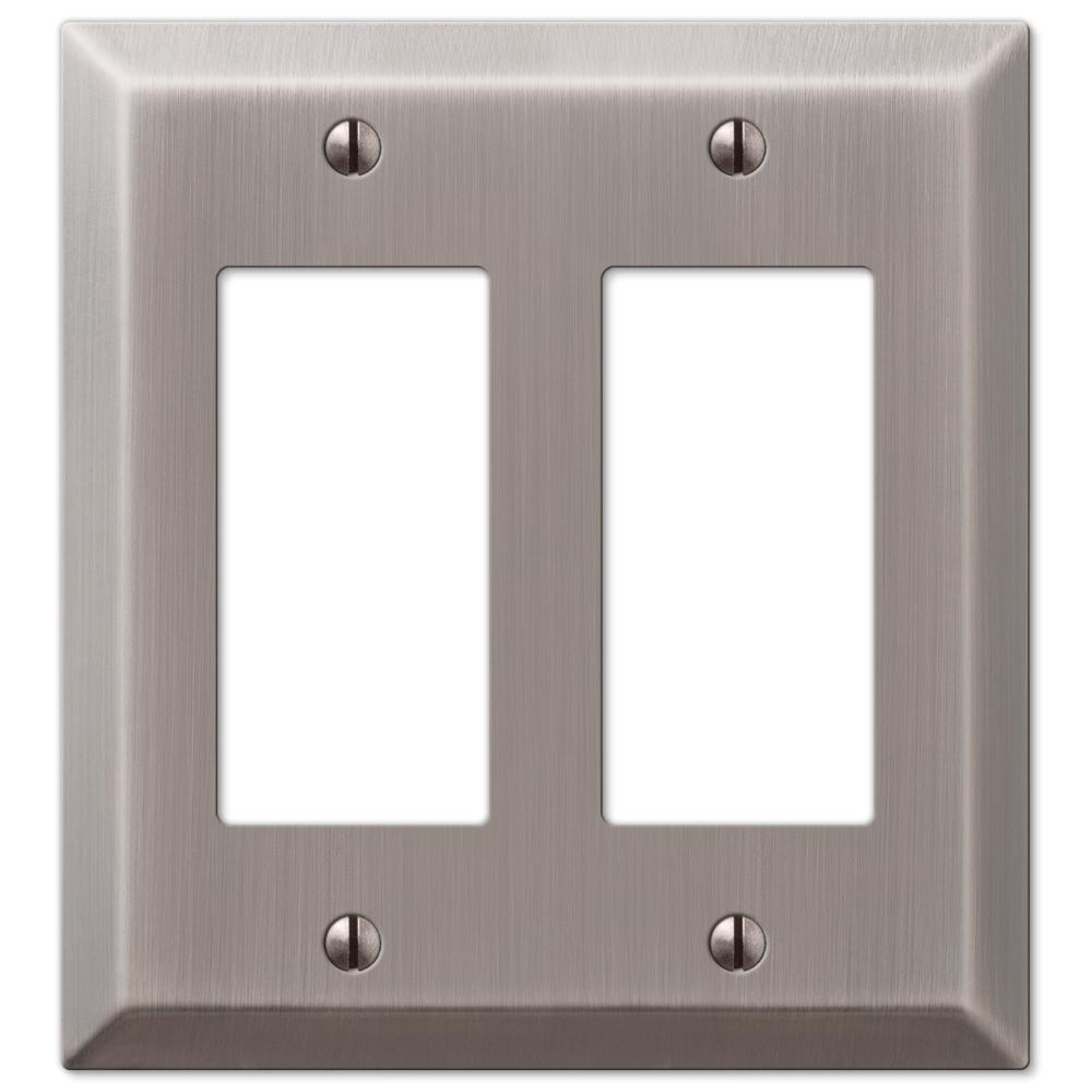 Hampton Bay Amelia Cast 2-Decora Wall Plate, Antique Nickel-93RRAN ...