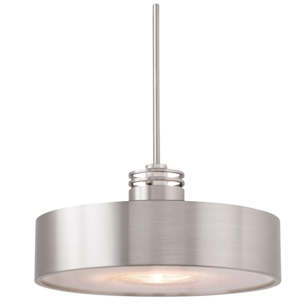 Hover 1 Light Satin Nickel Hanging Mini Pendant Hover 1 Light Satin Nickel Hanging Mini Pendant