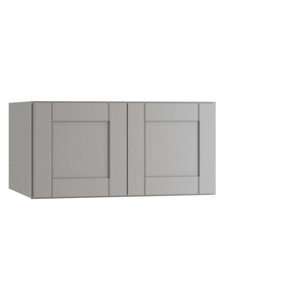 ALL WOOD CABINETRY LLC Express Assembled 36 in. x 15 in. x 24 in. Wall Cabinet in Veiled Gray was $341.6 now $204.96 (40.0% off)