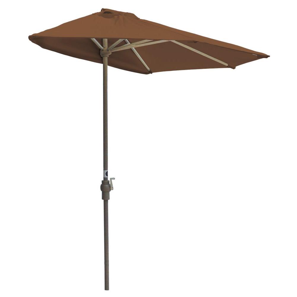 Blue Star Group Off The Wall Brella 9 Ft Patio Half Umbrella In Yellow Sunbrella Otwb 9sy The Home Depot