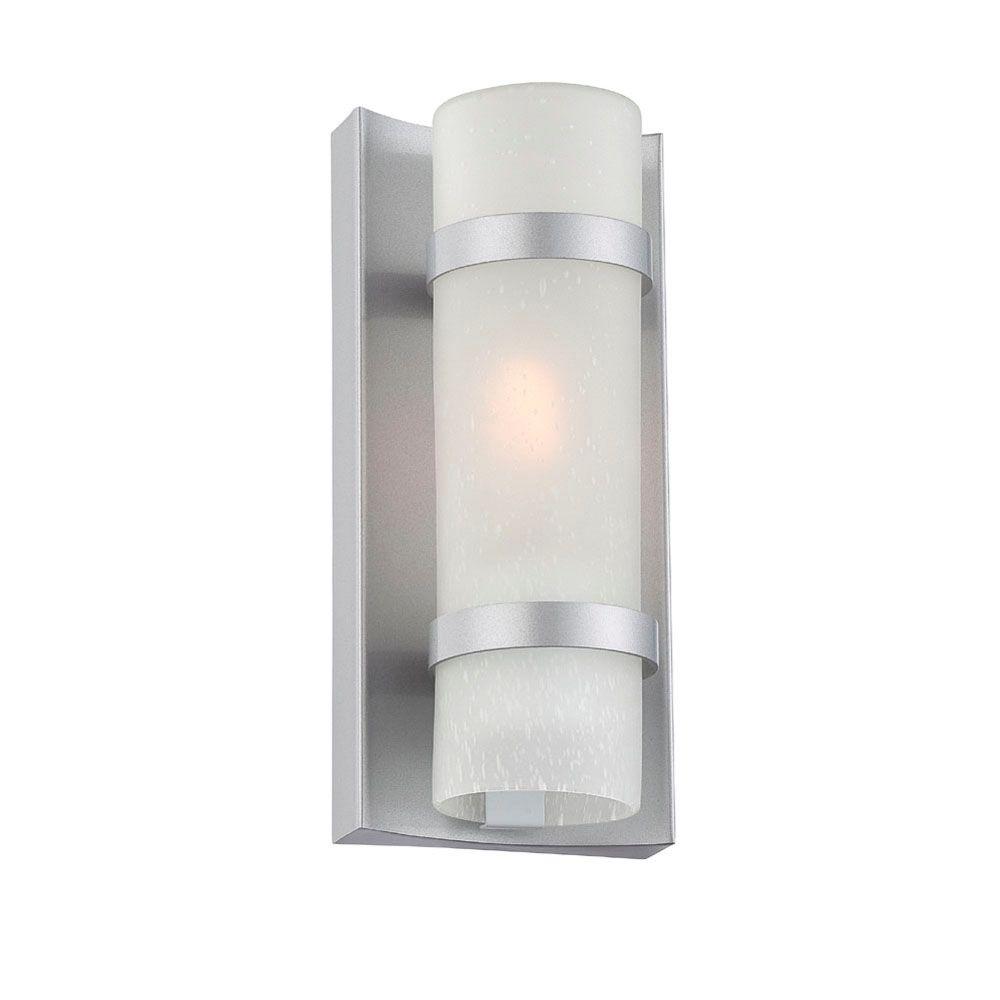 Acclaim Lighting Apollo Collection 1 Light Brushed Silver Outdoor Acclaim Lighting Apollo Collection 1 Light Brushed Silver Outdoor Wall Mount Fixture