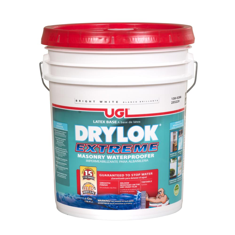 Drylok 5 Gal White Masonry Waterproofer 27515 The Home Depot 5 Gal White Extreme Waterproofer