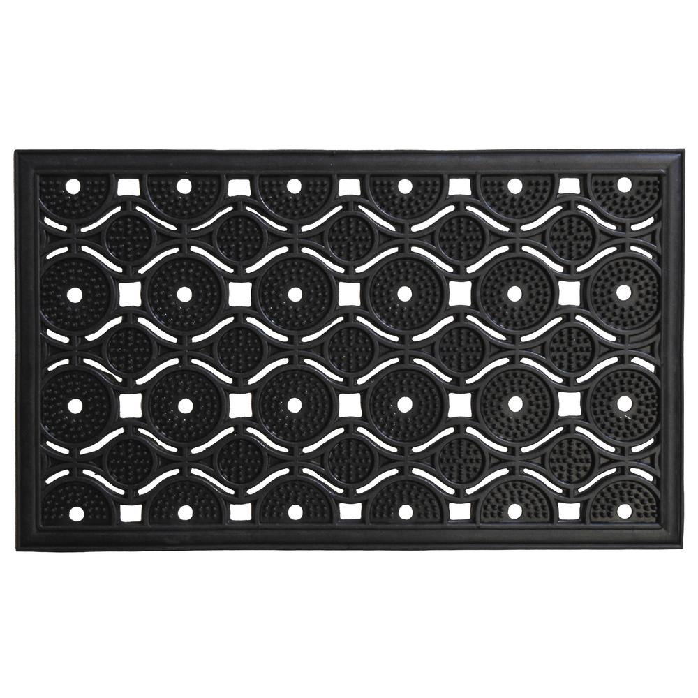 Home & More 18 in. x 30 in. Cornell Rubber Door Mat 103691830 The
