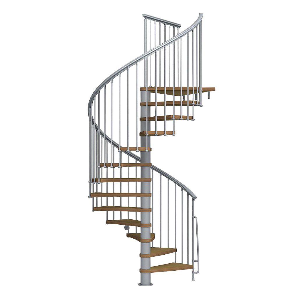 Arke Eureka 63 in. Black Spiral Staircase Kit-K21009 - The Home Depot