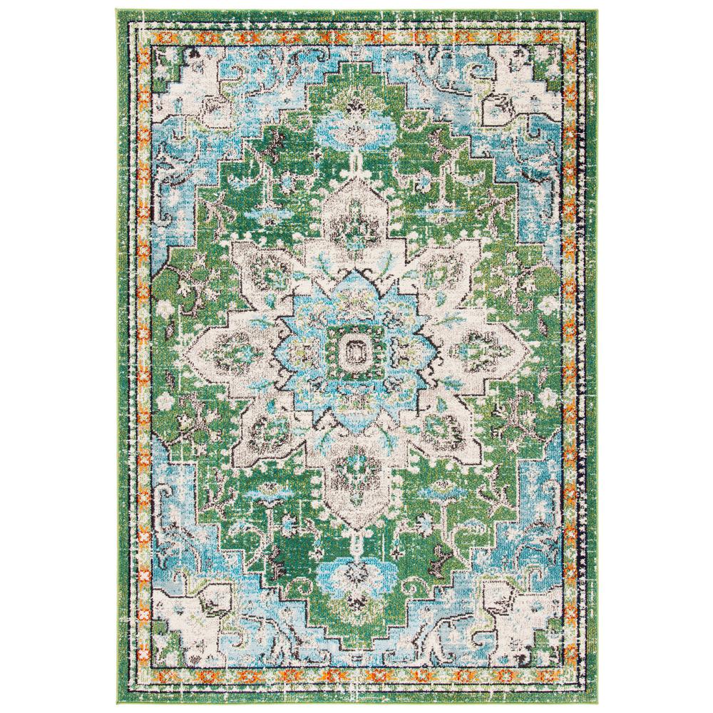 Safavieh Madison Green/Turquoise 5 ft. x 8 ft. Area RugMAD473Y5 The