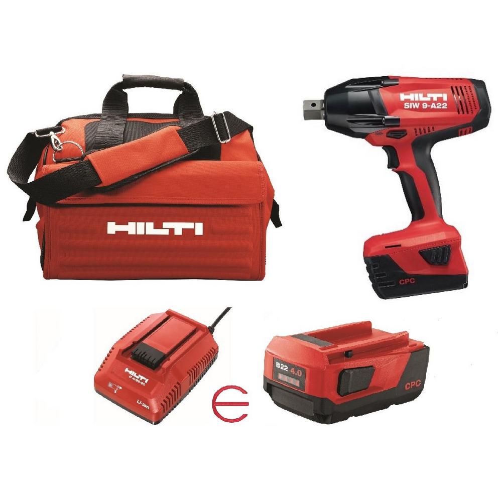 Hilti SIW 9 Amp 22Volt LithiumIon Cordless 3/4 in. Impact Wrench Kit