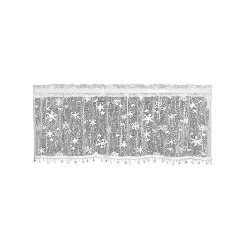 Heritage Lace Wind Chill 15 In L Polyester Valance In White 7215w