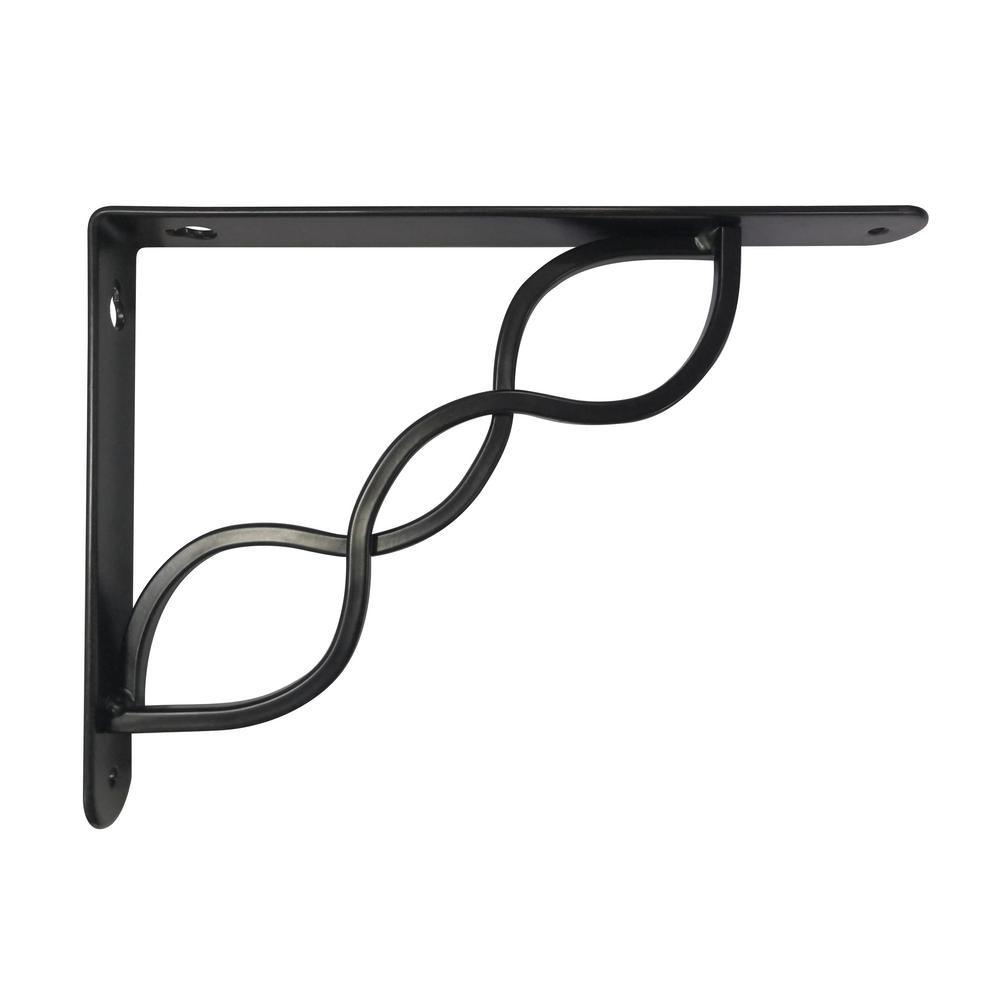 StyleWell OilRubbed Bronze Triple Scroll Decorative Shelving Brackets