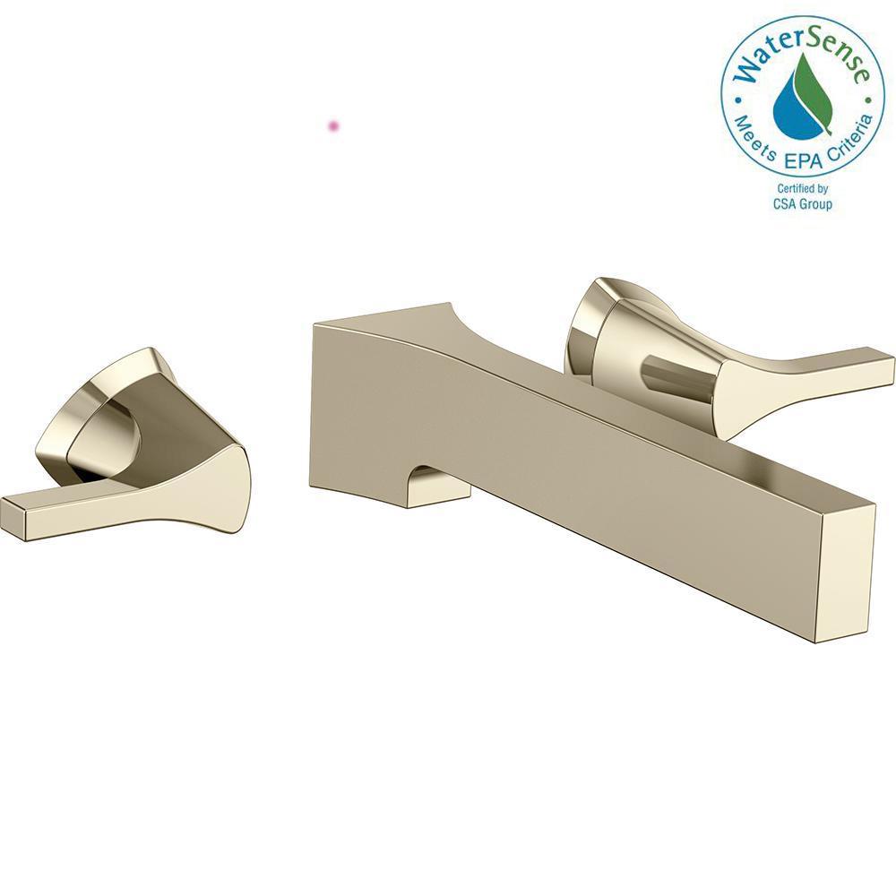 KOHLER Purist WallMount 2Handle Bathroom Faucet Trim Kit in Vibrant Modern Polished GoldK