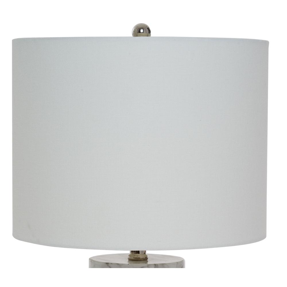 Catalina Lighting 24 5 In Marble Table Lamp With White Shade
