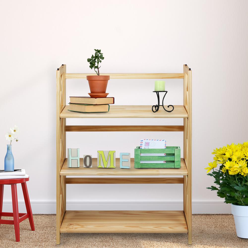 Casual Home 38 In Brown Wood 3 Shelf Etagere Bookcase 301 30 Brown Wood 3 Shelf Etagere Bookcase