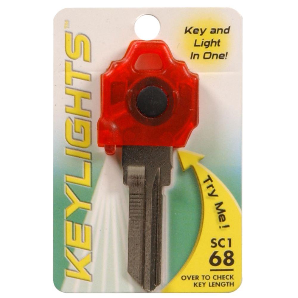 The Hillman Group 68 Blank Key Light Red Key448314 The Home Depot
