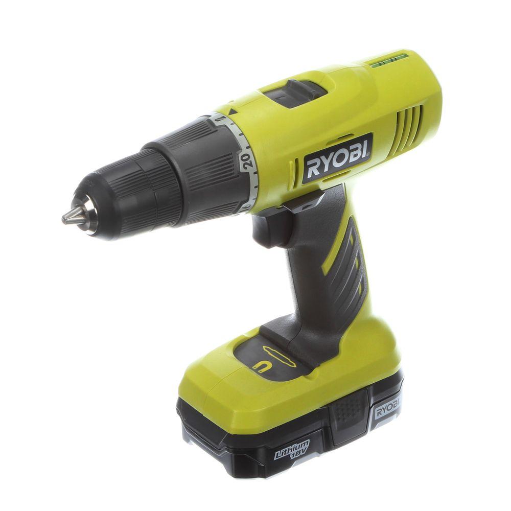 Ryobi 18-Volt ONE+ Lithium-Ion Starter Drill Kit-P1810 - The Home Depot