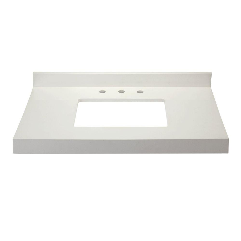 Decolav Cameron 38 In W X 22 In D X 75 In H Quartz Vanity Top