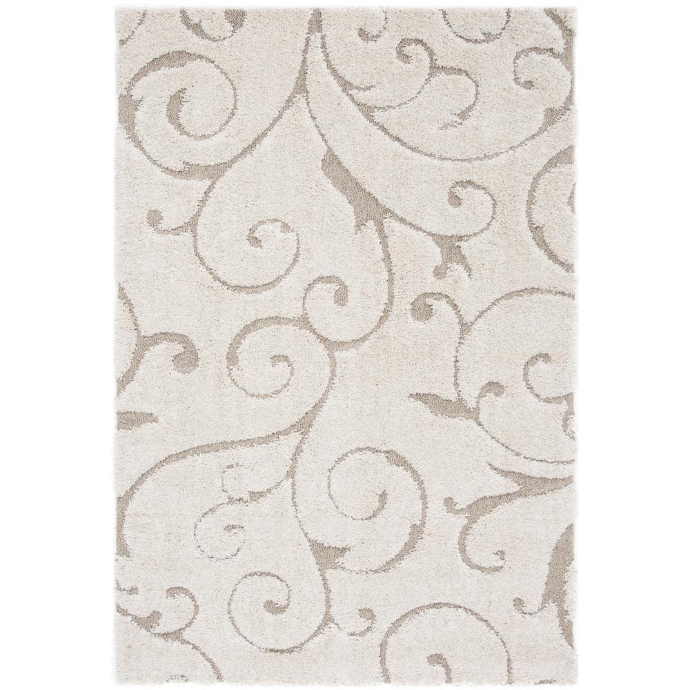 Safavieh Florida Shag Cream Beige 6 Ft X 9 Ft Area Rug Sg455 1113 6 The Home Depot