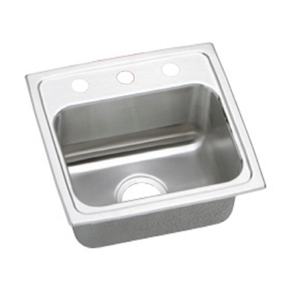 Elkay Lustertone DropIn Stainless Steel 17 in. 2Hole Single Bowl ADA