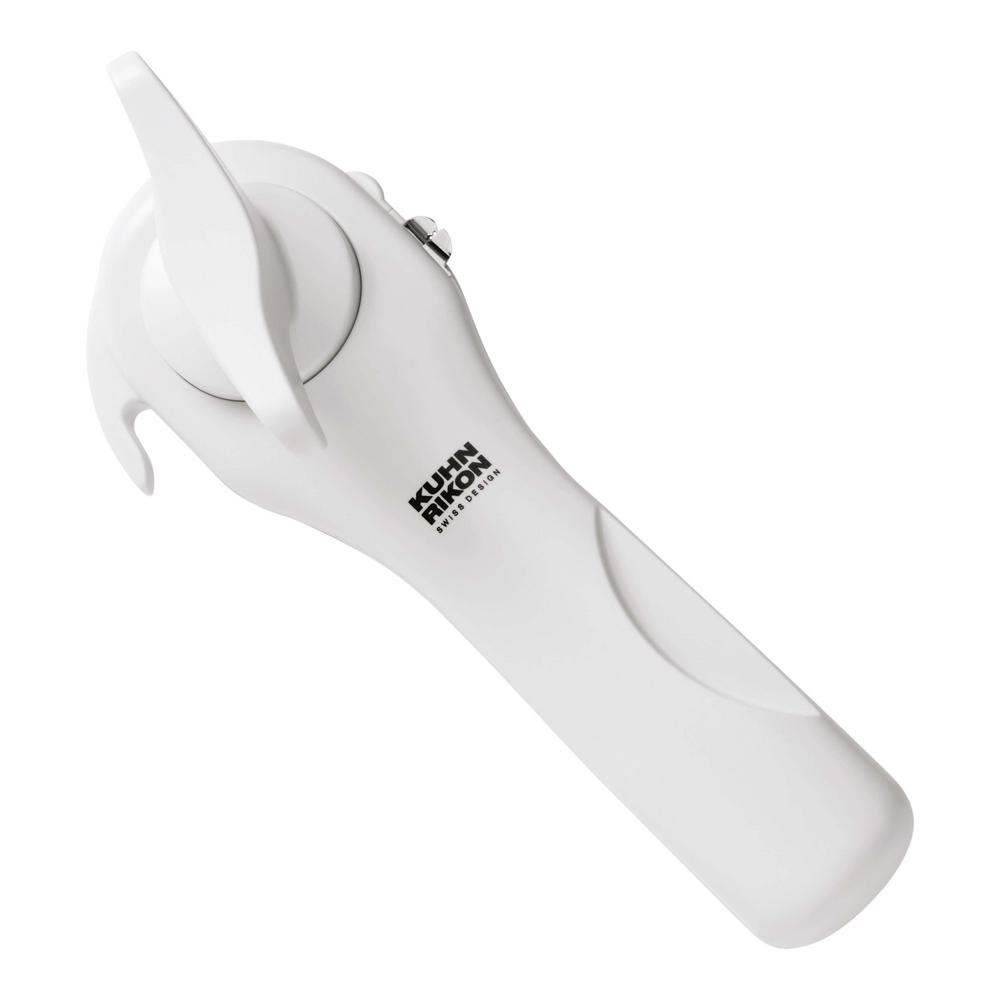 Kuhn Rikon Slim Safety Smooth Touch Can Opener, No Sharp Edges in White