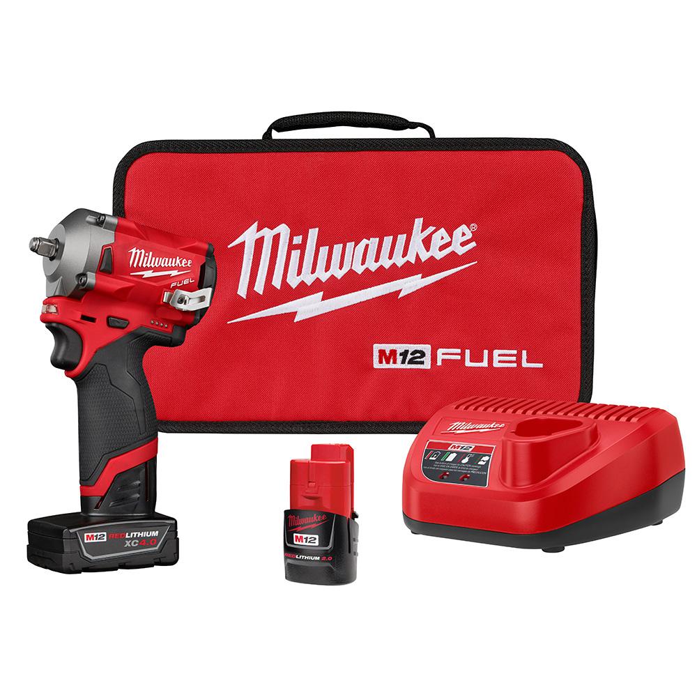 Milwaukee M12 Fuel 12 Volt Lithium Ion Brushless Cordless Stubby 3 8 Milwaukee M12 Fuel 12 Volt Lithium Ion Brushless Cordless Stubby 3 8 In