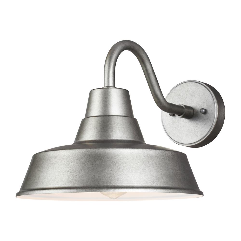 Sea Gull Lighting Barn Light 1 Weathered Pewter Outdoor Wall Sea Gull Lighting Barn Light 1