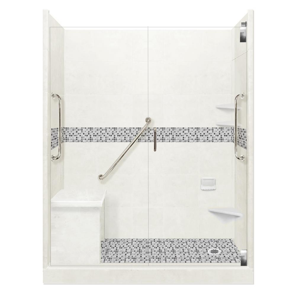 American Bath Factory Del Mar Freedom Grand Hinged 42 in. x 60 in. x 80 ...