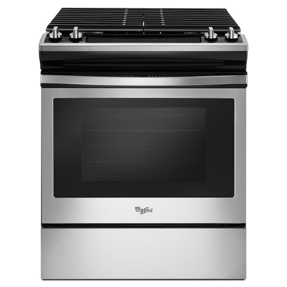 Whirlpool 5 0 Cu Ft Slide In Gas Range In Stainless Steel WEG515S0FS   Stainless Steel Whirlpool Single Oven Gas Ranges Weg515s0fs 64 1000 